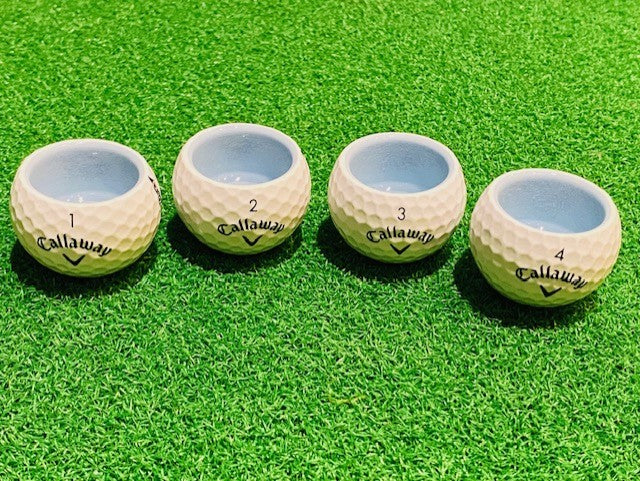 Set - 4er - Birdie Juice Shots - Callaway SUPERSOFT weiss
