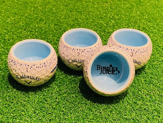 Set - 4er - Birdie Juice Shots - Callaway SUPERSOFT SPLATTER BLAU